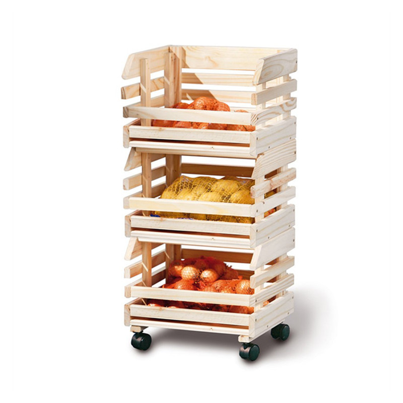 Caisses fruits et légumes empilables avec roulettes Caisses fruits et légumes empilables avec roulettes