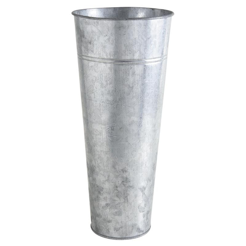 Vase en zinc lourd L Vase en zinc lourd L