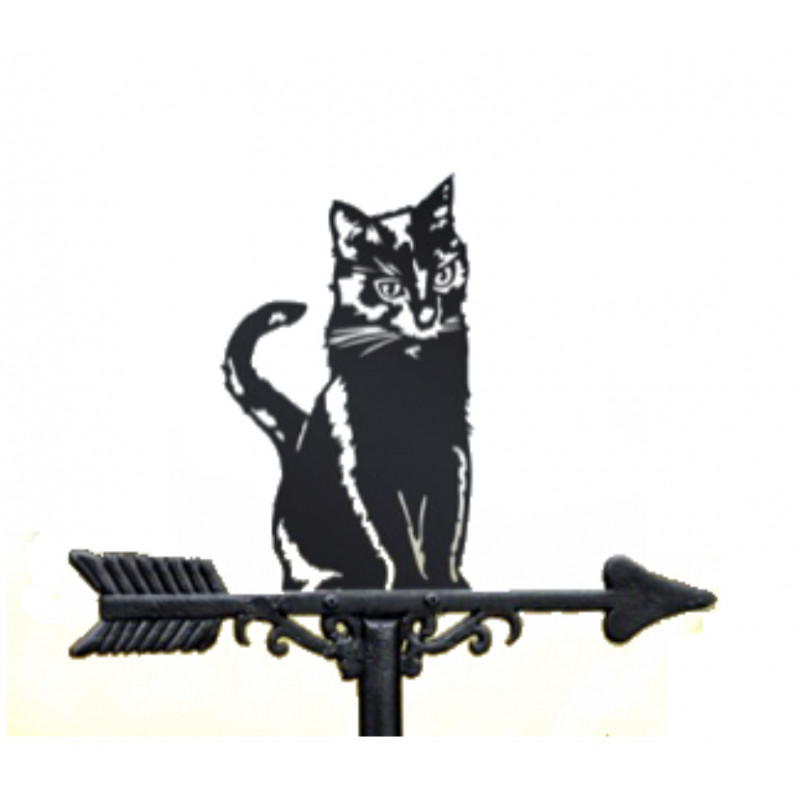 Girouette de toit style flèche modèle Chat avec support universel Girouette de toit style flèche modèle Chat avec support universel