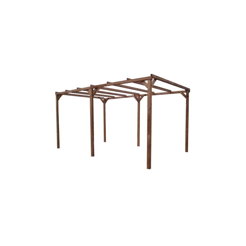 Pergola sans plancher 14,80 m² bois traité - th 3050 Pergola sans plancher 14,80 m² bois traité - th 3050