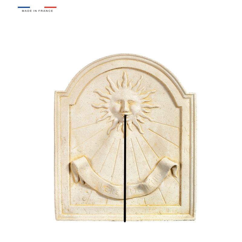 Cadran solaire motif Vivere Memento pierre naturelle vieillie 35cmx42cm Cadran solaire motif Vivere Memento pierre naturelle vieillie 35cmx42cm