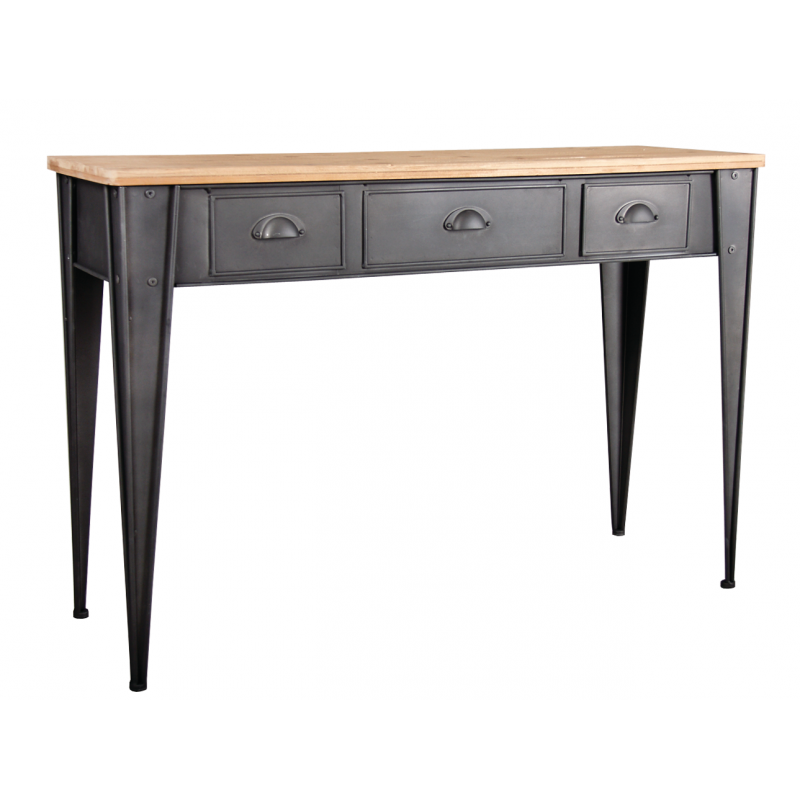 Console en métal et bois Console en métal et bois