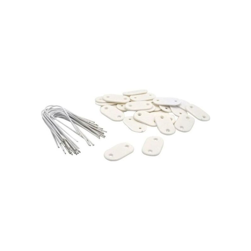 Set de fixation pour mailles, écrans et canisses plastique - blanc Set de fixation pour mailles, écrans et canisses plastique - blanc