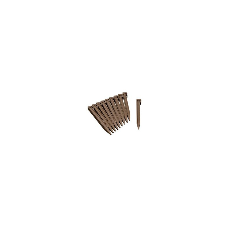 Ancres pour Bordure de jardin - PP recyclé, taupe - H26,7 x 1,9 x 1,8 cm - 10 x Ancres pour Bordure de jardin - PP recyclé, taupe - H26,7 x 1,9 x 1,8 cm - 10 x