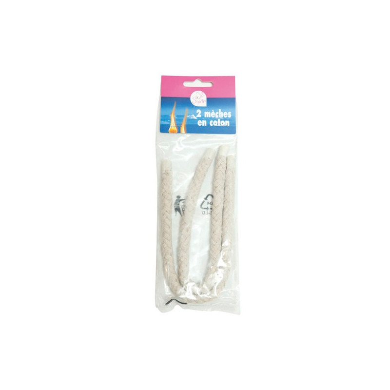 Lot de 2 mèches ronde pour torche flambeau de 150cm Lot de 2 mèches ronde pour torche flambeau de 150cm