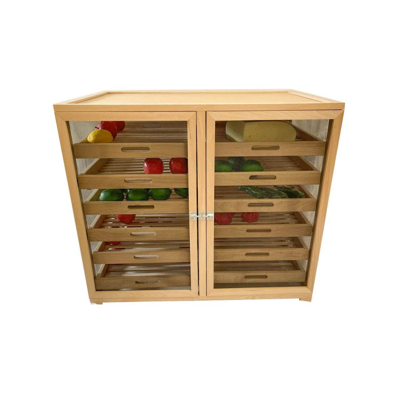 Garde manger légumier fruitier grand modèle bas 2 portes (12 tiroirs bois inclus) Garde manger légumier fruitier grand modèle bas 2 portes (12 tiroirs bois inclus)