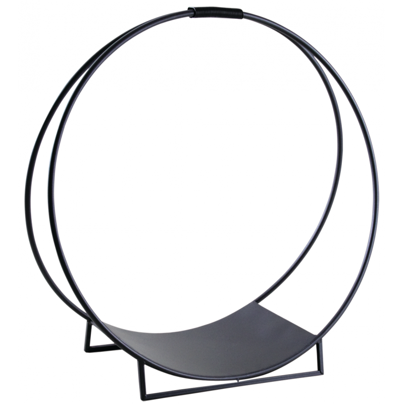 Porte-bûches rond en métal Porte-bûches rond en métal