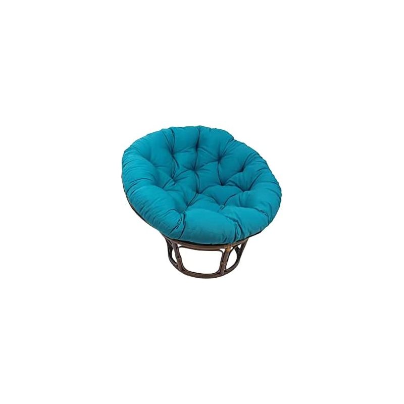 Fauteuil Papasan Rotin Naturel différent Coloris (Rotin Foncé, Coussin Bleu) Fauteuil Papasan Rotin Naturel différent Coloris (Rotin Foncé, Coussin Bleu)