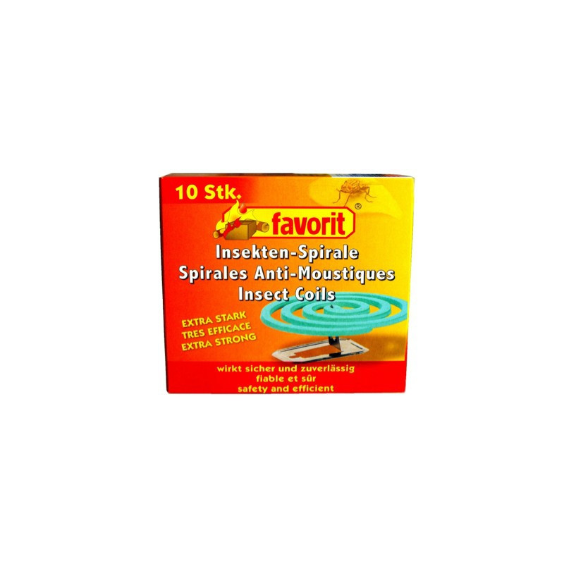 Kit anti-moustique - 10 spirales Citronnelle + 2 socles Kit anti-moustique - 10 spirales Citronnelle + 2 socles