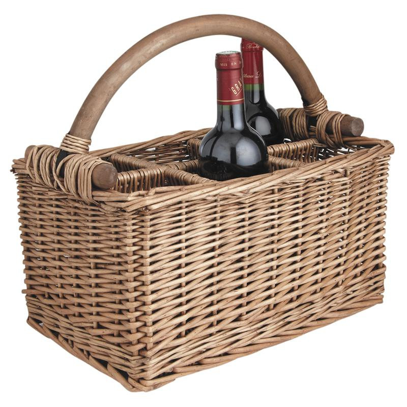 Panier porte-bouteilles en osier Panier porte-bouteilles en osier